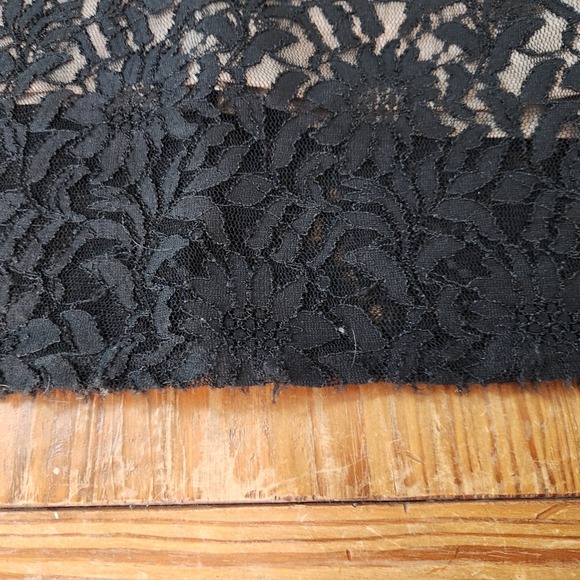 X by Escape Black Lace Overlay Maxi Dress Gown Ruched Waist‎ Sz 8 Zip Sleeveless - Picture 8 of 15